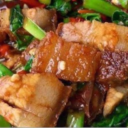 ผ้ดคะน้า(ราดข้าว)