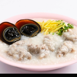 โจ๊กหมูล้วน + ไข่เยี่ยวม้า