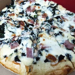 พิซซ่าหน้าผักโขมแฮมชีสsize.L