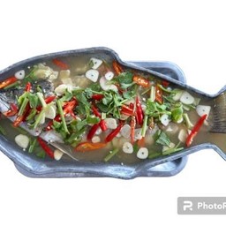 ปลากะพงนึ่งมะนาว