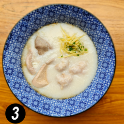 3. โจ๊ก หมู + เครื่องใน (A)