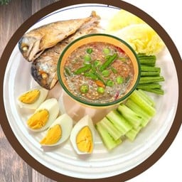 เซตน้ำพริกกะปิ ปลาทู ไข่ต้ม