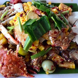 เกาเหลาทะเลรวม 3อย่าง (ปูม้า,กุ้ง,หอยแครง)