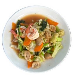 ผัดผักรวมกุ้ง