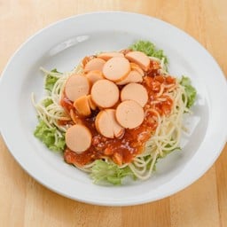 สปาเก็ตตี้+ไส้กรอก