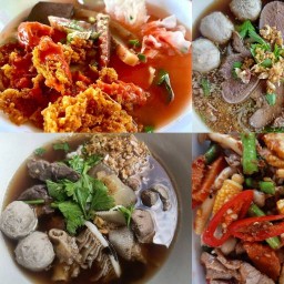 ก๋วยเตี๋ยวหม่ำอร่อย ก๋วยเตี๋ยวเย็นตาโฟ แป้งกรอบและข้าวกะเพรา