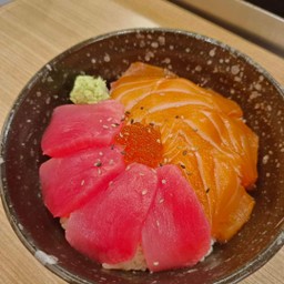 ข้าวหน้าปลาแซลมอน+ทูน่า