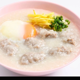 โจ๊กหมูล้วน + ไข่ลวก