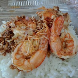 ข้าวกุ้งกระเทียม