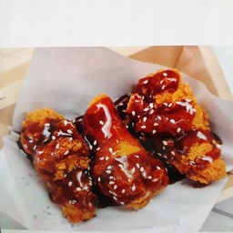 ไก่ทอดซอสเกาหลี 3ชิ้น