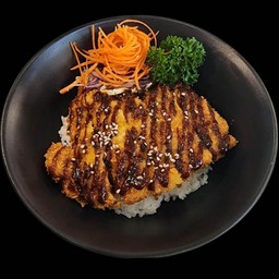 ข้าวหมูทอดทงคัตสึซอสมิโซะ