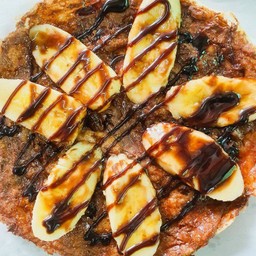 โรตี กลมนุ่ม นูเทลล่า กล้วยหอม ช็อค