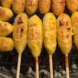 ยายน้อยข้าวจี่ ไข่ทรงเครื่อง ตลาดนัดคลองถม มมส