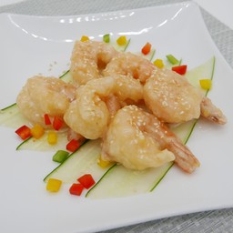 กุ้งมอดเคลือบซอสครีมสลัด