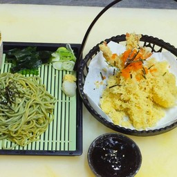 ชุดชาเขียวกุ้งเทมปุระ