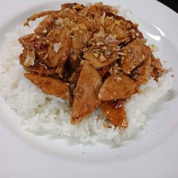 ข้าวราด ผัดกระเทียม