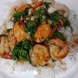 ข้าวราดผัดกะเพรา