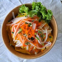 ข้าวไข่ข้น ปูอัด+ไข่กุ้ง