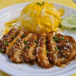 ข้าวไข่ข้น+ไก่กรอบซอสเกาหลี
