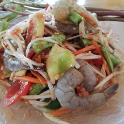 3 ตำ 145ซุปเปอร์แซบ กุ้งสด+ปูปลาร้า+ตำซั่ว