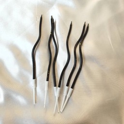 เทียนวันเกิดแบบหยักสีดำ 1 เล่ม