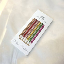 เทียนวันเกิดแบบตรงสีเมทัลลิค1กล่อง