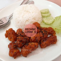 ข้าวไก่บอนชอนเผ็ด+เครื่องดื่ม