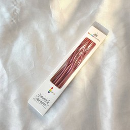 เทียนวันเกิดแบบหยักสีชมพู1กล่อง