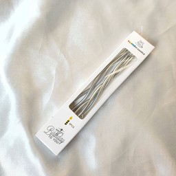 เทียนวันเกิดแบบหยักสีเงิน1กล่อง