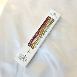 เทียนวันเกิดแบบหยักสีเมทัลลิค1กล่อง