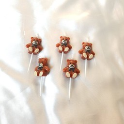 เทียนวันเกิดหมีสีน้ำตาล1ตัว