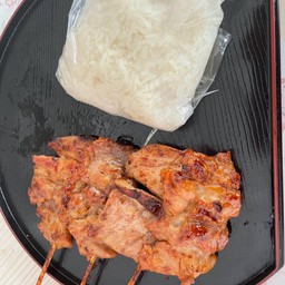 4xหมูปิ้ง, 2xข้าวเหนียวนึ่ง