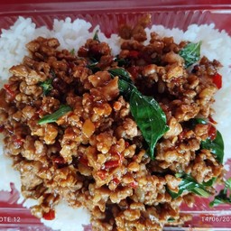 ข้าวราดโหระพา70