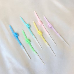 เทียนวันเกิดแบบม้วนสีพาสเทล1เล่ม (สุ่มสี)