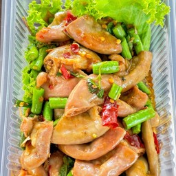 ผัดกระเพราไส้อ่อน(กับข้าว)