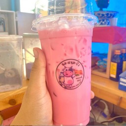 นมสดชมพูเย็น