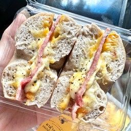 Ham & Cheese Sourdough Bagel