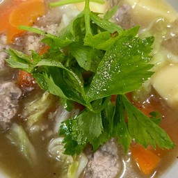 ต้มจืดเต้าหู้หมูสับ วุ้นเส้น