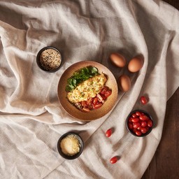 Scramble with Cherry Tomatos