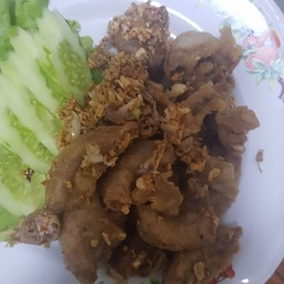 ไส้อ่อนทอดกระเทียม