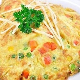 ไข่เจียวใส่หมู,กุ้ง,ไก่สับ(ระบุเนื้อ)