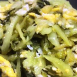 ผักกาดดองผัดไข่