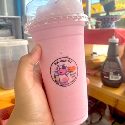 นมสดชมพูปั่น