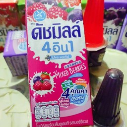 นมเปรี้ยวมิกซ์เบอร์รี่+ปีโป้ปั่นๆ