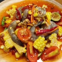 ตำข้าวโพดกุ้งสด
