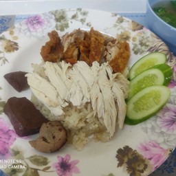 ข้าวมันไก่ต้ม+ไก่ทอด