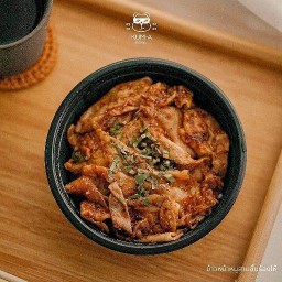 ข้าวญี่ปุ่นหน้าหมูสามชั้นร้องไห้🌶️🌶️🌶️ + ซุปมิโซะ