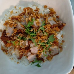 ข้าวต้มแห้งหมูกรอบล้วน (พิเศษ)
