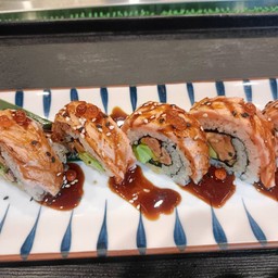 ข้าวห่อไส้ตับห่านท็อปแซลมอนย่าง