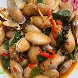 ข้าวหอยลายผัดฉ่า ผัดขี้เมา